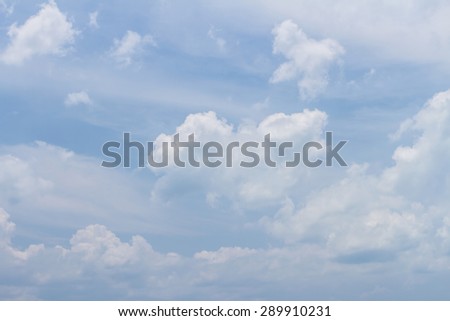 blue sky with cloud on the sea summer