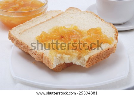 orange marmalade on toast