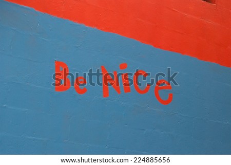 Red and blue paint reminds people of the important things in life