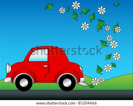 Cute Red Car