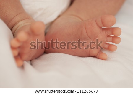 Beautiful East Asian Infant Girl Feet