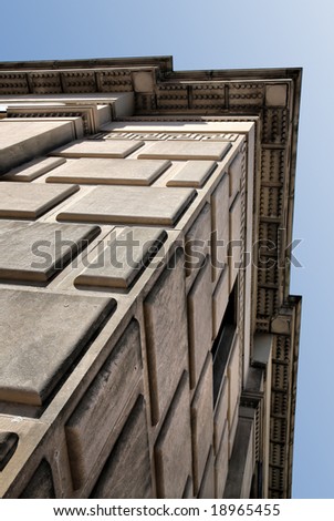 Textured Granite Block Building(Release Information: Editorial Use Only. Use of this image in advertising or for promotional purposes is prohibited.)