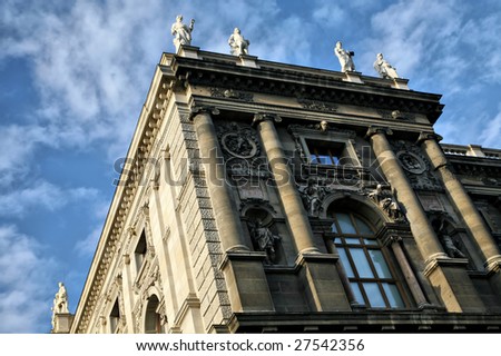 Modern Neo-classical architecture in Vienna, Austria(Release Information: Editorial Use Only. Use of this image in advertising or for promotional purposes is prohibited.)