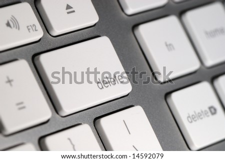 delete key on the keyboard