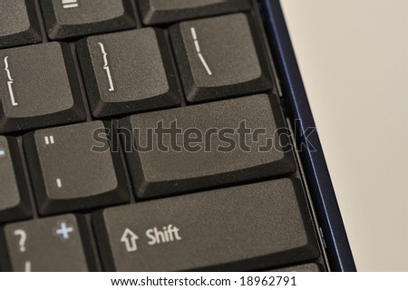 empty key on the keyboard