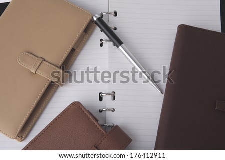 Pens, files and folders