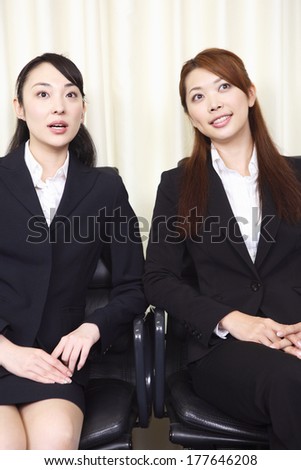 Portrait of two Japanese office ladies