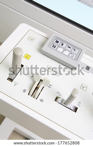 Operator panel of the X-ray equipment