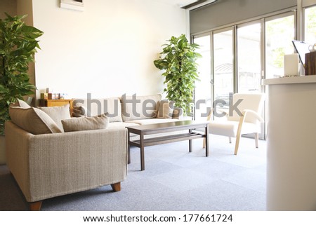 Waiting room of the beauty salon