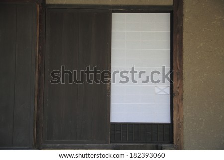 Traditional Japanese sliding door