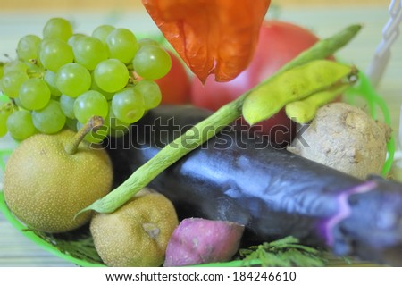Fruits and vegetables in basket