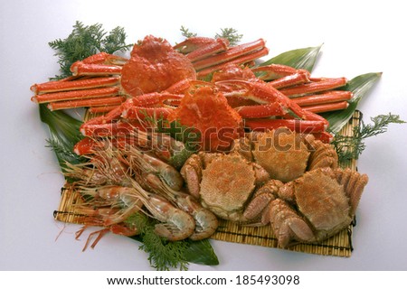 Japanese shrimp and crab dish