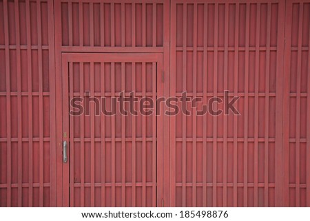 Japanese old red door