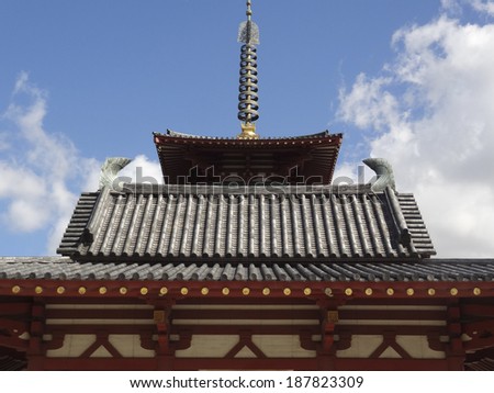 The five-story pagoda shrine in Japan