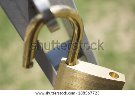 Opened golden lock