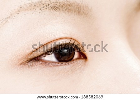 Eyes of young Asian woman