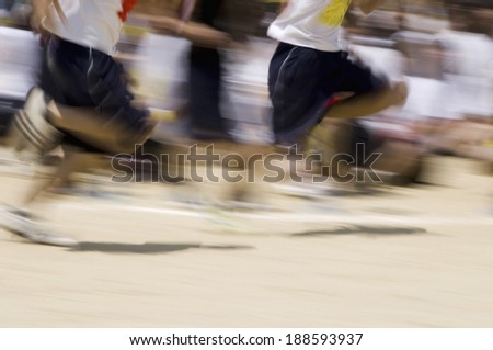 Runners in motion