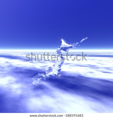 The Japanese Archipelago and blue sky
