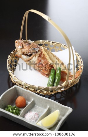 Scorpion fish meal in basket