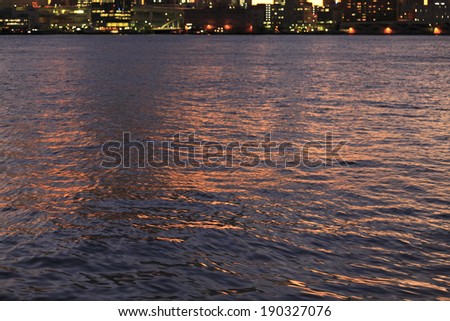 Tokyo Port water surface light reflection