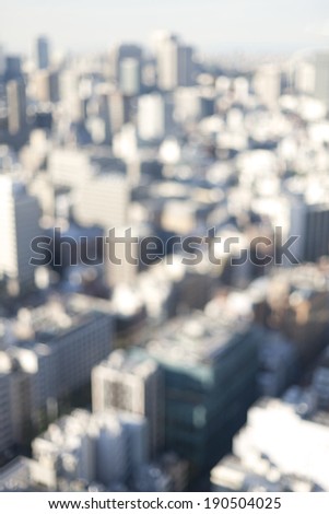 Tokyo blurred view background