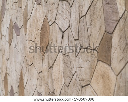 Full-frame stone tile wall
