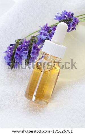 Aroma oil and facial soap with lavender