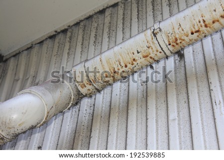 An image of Drainage pipes piled up dust
