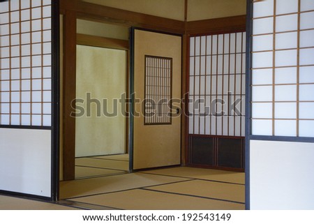An image of Japanese-style room with sliding door