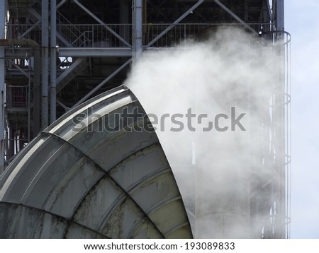 An image of Outlet of the water vapor in the factory