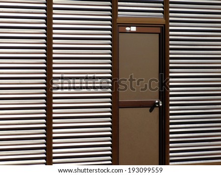 An image of Door and wall of aluminum