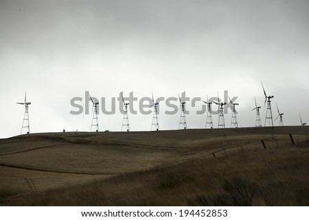 Propeller of wind power installed in the vast land
