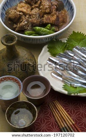Pig Bones,Silver-Stripe Round Herring,Kagoshima Cuisine