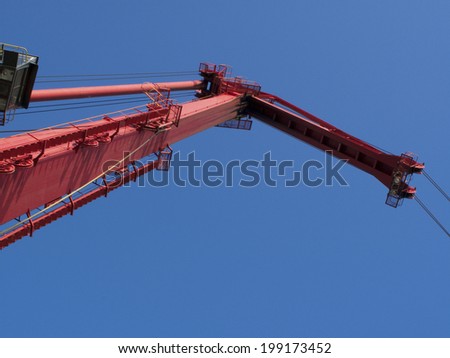 Blue Sky And Red Crane