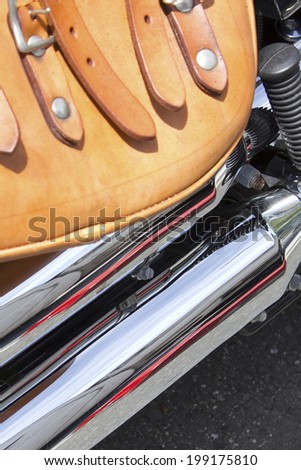 Side Bag And Muffler Of Motorcycle