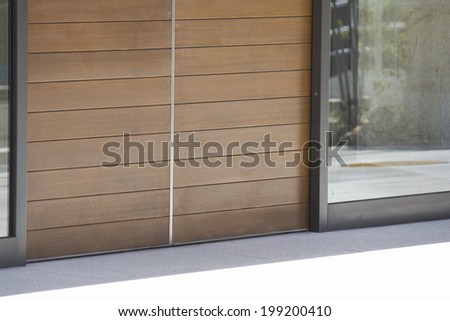 Wooden Automatic Door Of The Entrance Of The Apartment