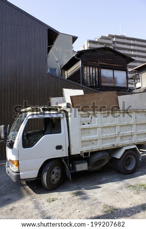 Truck Loaded With Scraps After The Renovation Of The House