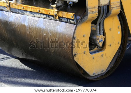 Heavy Equipment Of At The Asphalt Road Construction