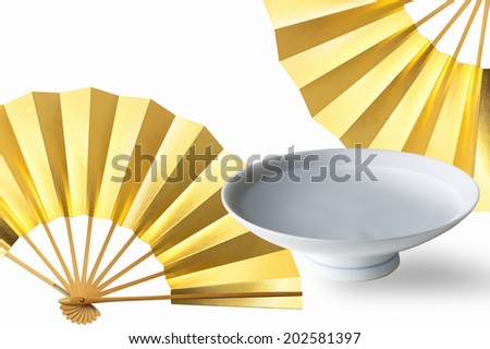 Cup And Folding Fan