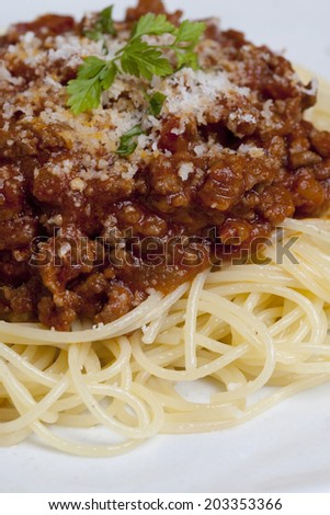 An Image of Spaghetti Meat Sauce