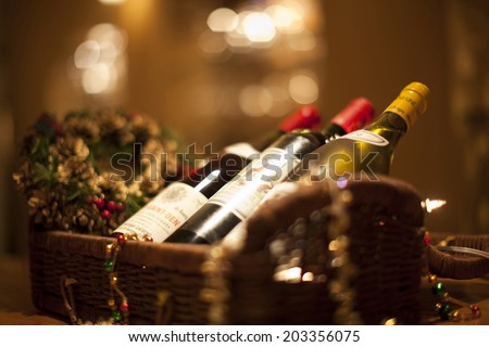 Bottle Of Wine In The Basket