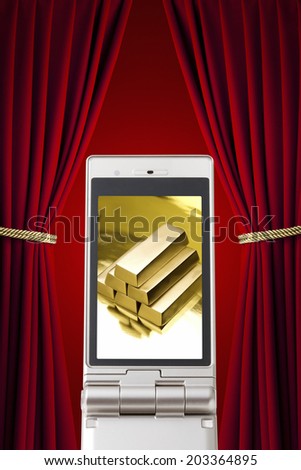 Gold Bar In The Mobile Screen