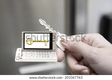 Key In The Mobile Screen