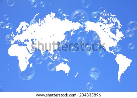 Bubbles And World Map