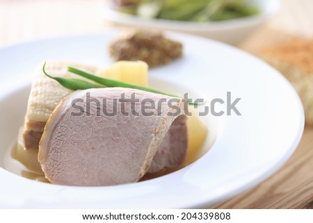 Food Of Pig Meat In The Soy Bean Sauce