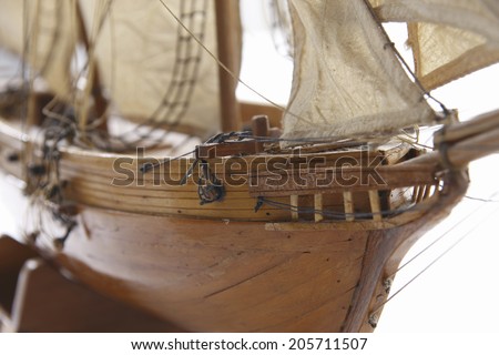 An Image of Sailing Ship Model