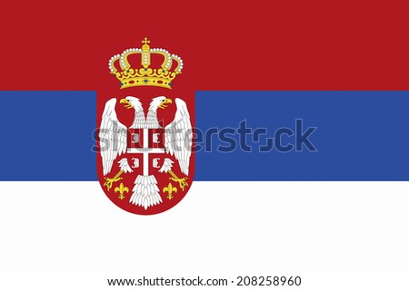 The National Flag Of The Republic Of Serbia