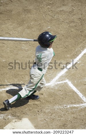 A Boy Baseball Batter