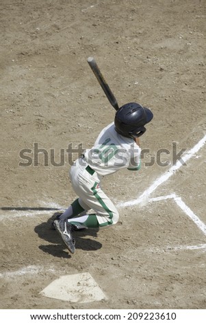 A Boy Baseball Batter