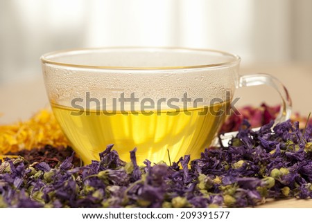 Herbal Tea And Tea Leaves